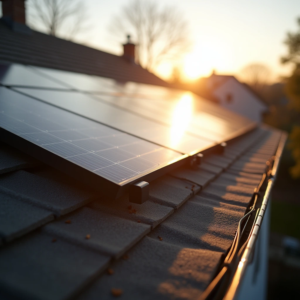 Solar panel equipment and installation detail — view 1