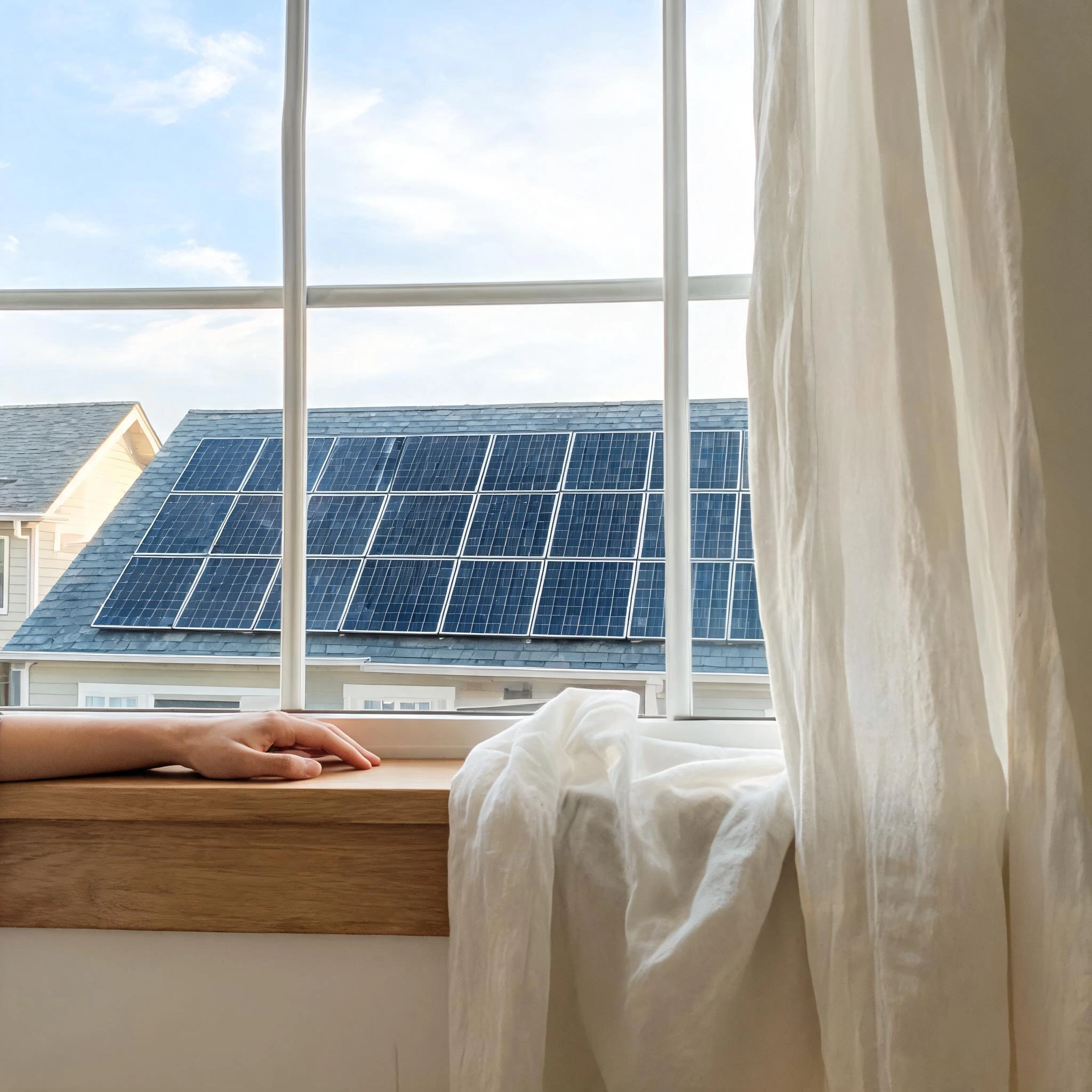 Residential solar panels and home-energy setting — view 3