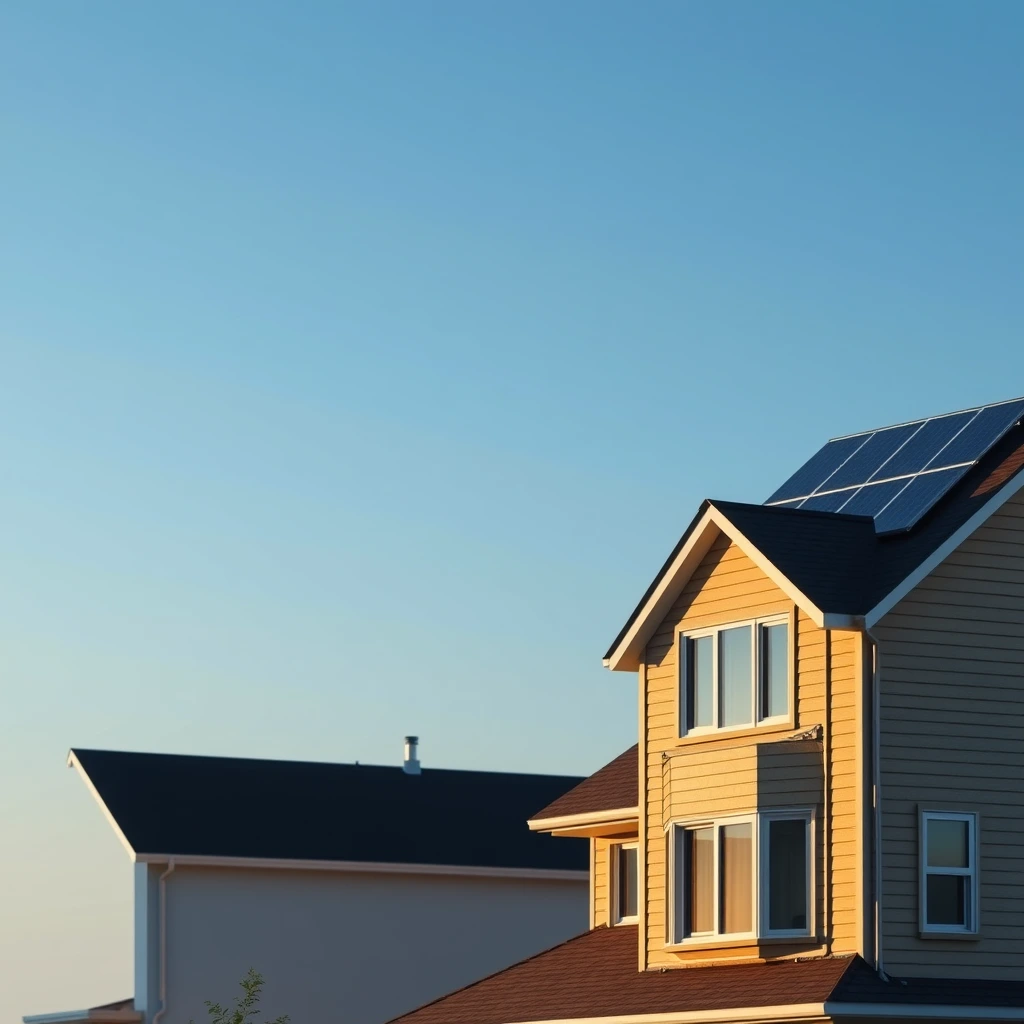 A home with rooftop solar panels in a regional residential setting