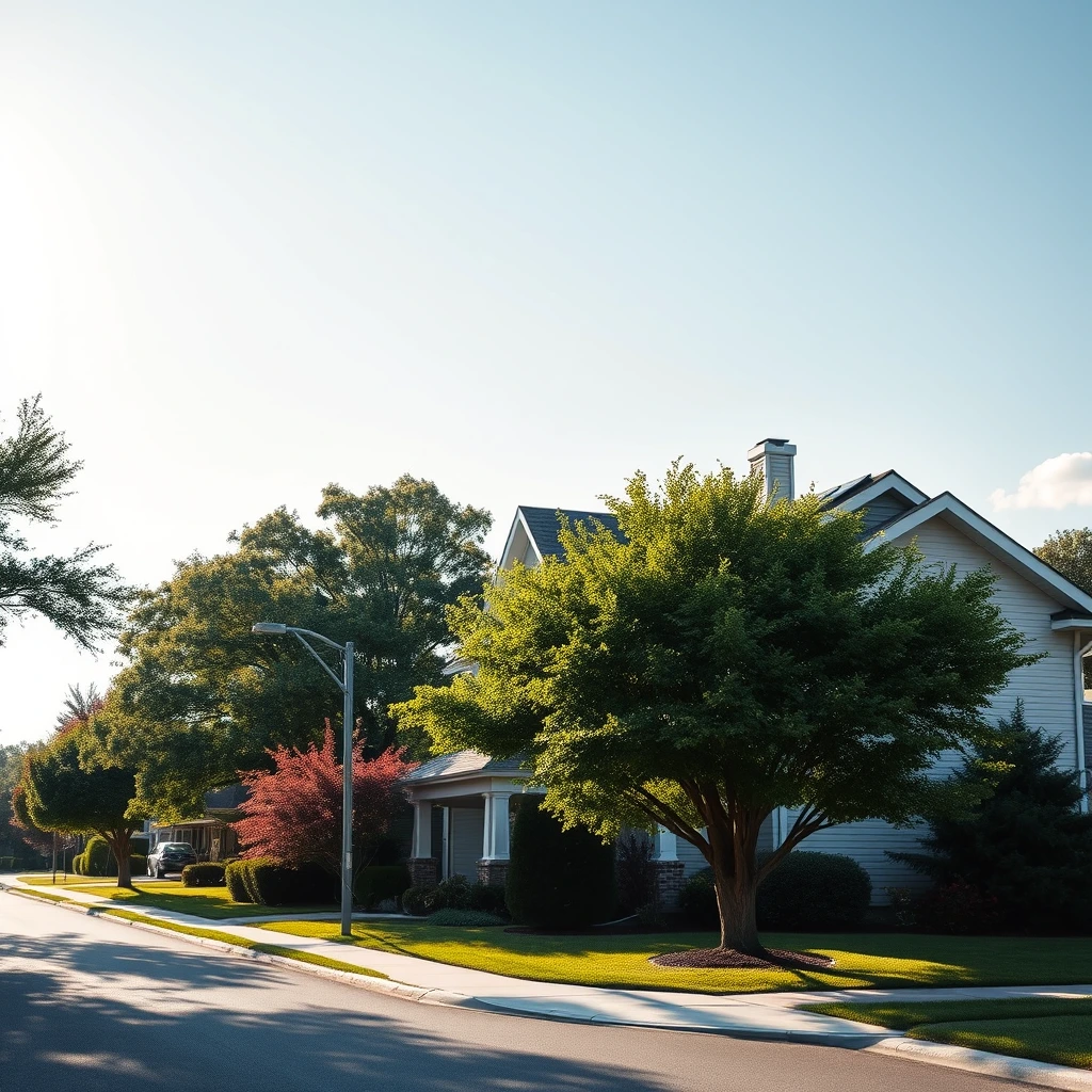 A home with rooftop solar panels in a regional residential setting