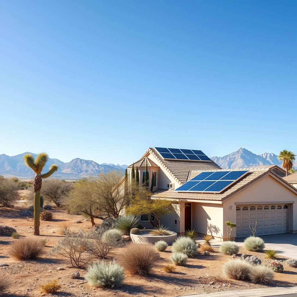 A home with rooftop solar panels in a regional residential setting