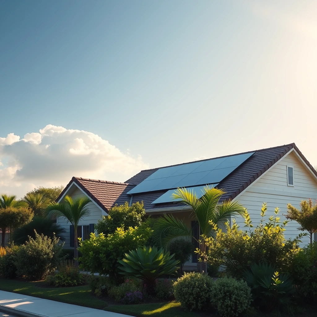 Sunny inland rooftops