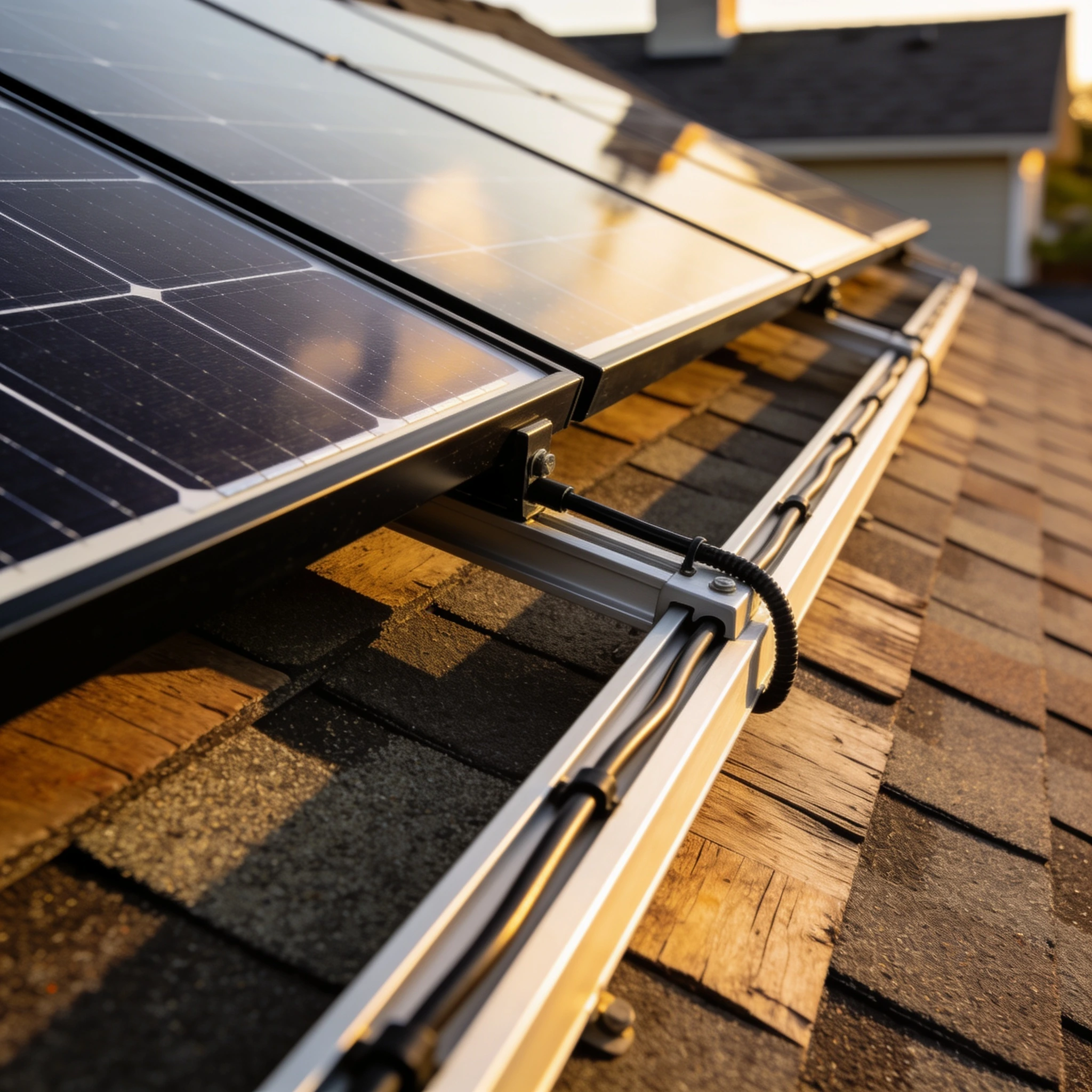 Illustrative residential solar photography and cover artwork — view 3